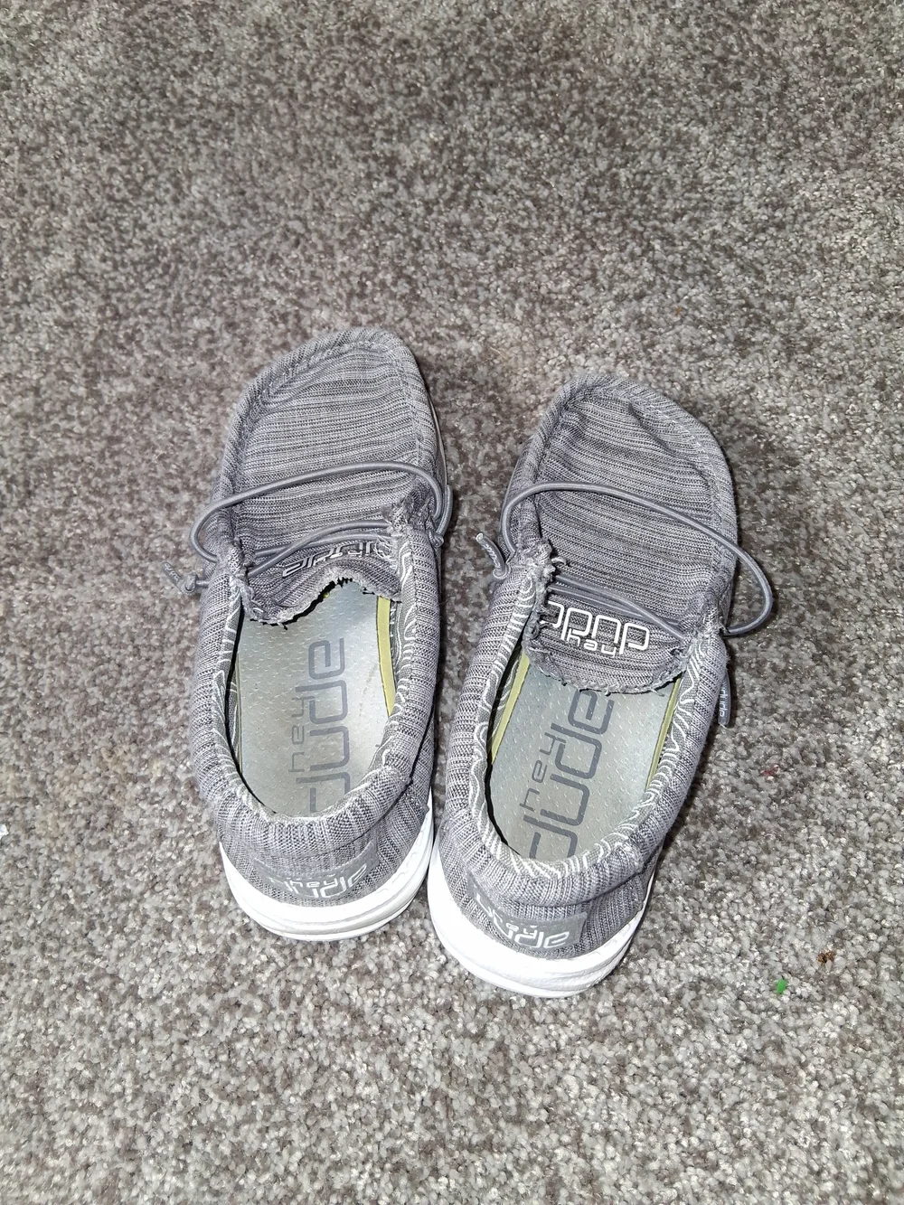 Hey Dude Kids Gray Knit Slip-On Moccasins